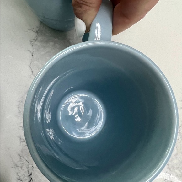 8 Nest light Blue Ceramic Mugs - Picture 3 of 4